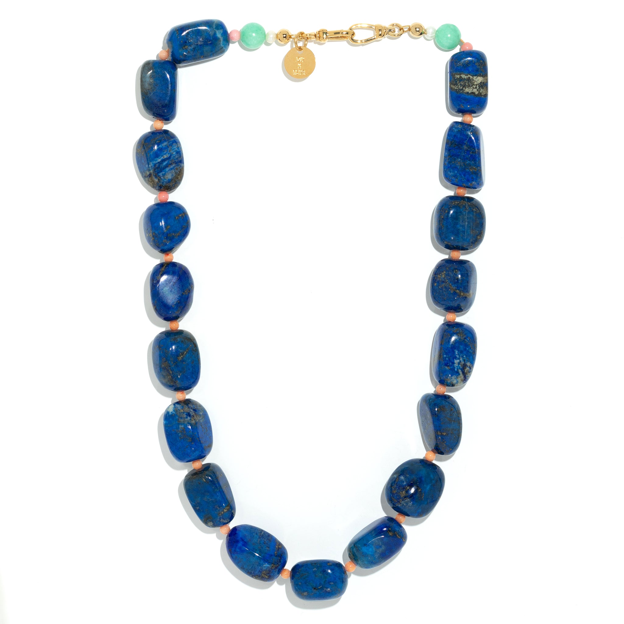 Collier Lapis Lazuli Antique - Pierre Naturelle D'Afghanistan - Longueur 44cm - Occasion